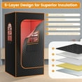 thumbnail image 2 of MOPHOTO 71''x35.4''x35.4''Infrared Sauna for Home,Upgraded Steam Sauna Box with 3L&1200W Steamer,144 LEDs,Folding Chair for Relaxation Spa Home Sauna,9 Levels Heating, 2 of 9