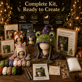thumbnail image 3 of Fantasy Hood Hat DIY Crochet Kit Series, Animal Hood Hat Crochet Kit with Yarn, Hook and Step-by-Step Guide for Beginner Adults, Halloween Festival Craft Gift, 3 of 6