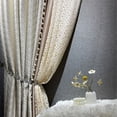 thumbnail image 2 of Luxury Cream Color Embossed High-precision Four-leaf Flower Lace Princess Tulle Window Curtains for Living Dining Room Bedroom, 2 of 5
