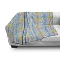 thumbnail image 3 of Pastel Soft Flannel Fleece Throw Blanket, Abstract Spring Season Themed Graphic Daisies on Vertical Stripes Soft Modern, Cozy Plush for Indoor and Outdoor Use, 50" x 70", Multicolor, by Ambesonne, 3 of 6