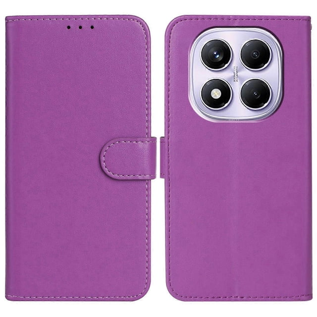 For Xiaomi Redmi Note 14 Pro 4G Case PU Leather Flip Phone Cover Wallet Card Slot Holder - Black