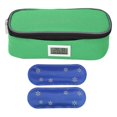 thumbnail image 2 of Insulin Cooler Travel Case Medication Diabetic Cooler Thermometer Temperature Display Refrigerated Medicine Organizer Bag with 2pcs Ice Pack Green, 2 of 5
