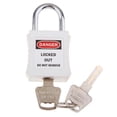 thumbnail image 2 of Candado de bloqueo de seguridad shamjiam con grillete acero inoxidable blanco, 2 of 8