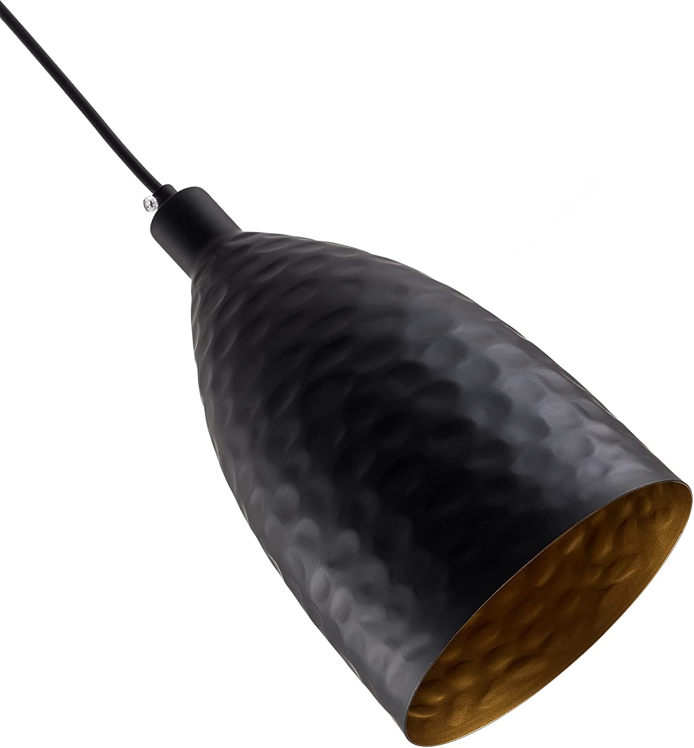 Miumaeov Black Metal Pendant Light, 1-Light Industrial Hanging Light Fixture Farmhouse Kitchen Island Pendant Lighting with 3ft Adjustable Cord, Industrial Dining Light Ceiling Lamp for Kitchen
