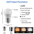 thumbnail image 3 of Bombilla LED de Golf para decoración del hogar, luz de vela de 6 piezas, G45, C37, E14, E27, B22, 3W, 5W, 6W, 7W, AC120V, AC230V, 3 of 4