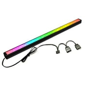 COOLMOON RGB PC Light Strip for Gaming Case, LED Rainbow Magnetic ARGB Strip Compatible with GIM Hub, 5V ARGB 3Pin Header