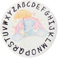 thumbnail image 2 of TEMBR Round Kids Playroom Rug-Alphabet Nursery Rug for Bedroom - Playtime Collection, Learning & Game Carpet for Classroom, Best Shower Gift for Infant Toddlers (Round 47.2", ABC Elephant), 2 of 7