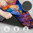 Noikeo Rooster Oil Painting for 4Piece Floor Mats, Custom Fit Car Mats