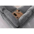 thumbnail image 2 of Pemberly Row Light Gray Sectional Right-Facing Chaise Cupholders Charging Ports, 2 of 13
