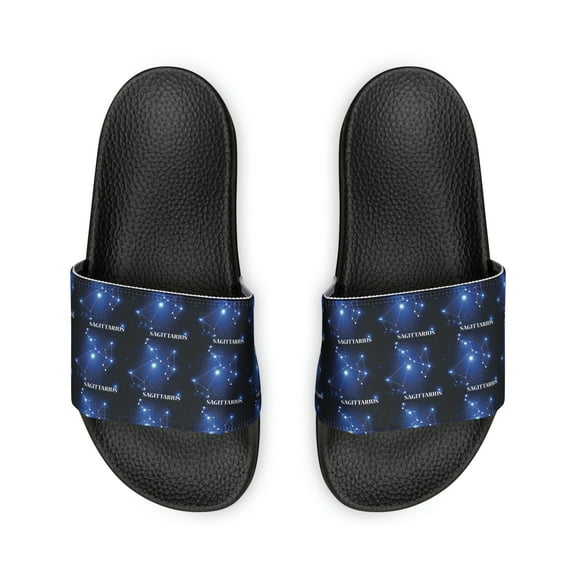 Sagittarius Constellation Men's PU Slide Sandals