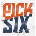 thumbnail image 2 of Pick Six Football Touchdown Score Men's Big & Tall Crewneck Graphic Tee Brisco Brands 2X, 2 of 5