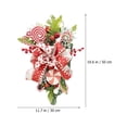 thumbnail image 5 of Corona de bastón de caramelo navideño para puerta de entrada Corona navideña de bastón de caramelo para adorno de bola de Navidad para decoración de interiores del hogar, 5 of 5