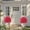 Red, variant on EastVita 2Pcs Yellow Artificial Bushes for Outdoors with Ground Spike Fabric Artificial Outdoor Flowers Uv Resistant Realistic Artificial Shrubs Ball- for Outdoor Indoor Front Porch Garden