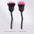 thumbnail image 4 of Farfi Brocha para rubor que no se desprende Fácil de limpiar Forma de rosa Cómoda y elegante herramienta para decoración de uñas Brocha de maquillaje en polvo suelto de fibra artificial para la v, 4 of 5
