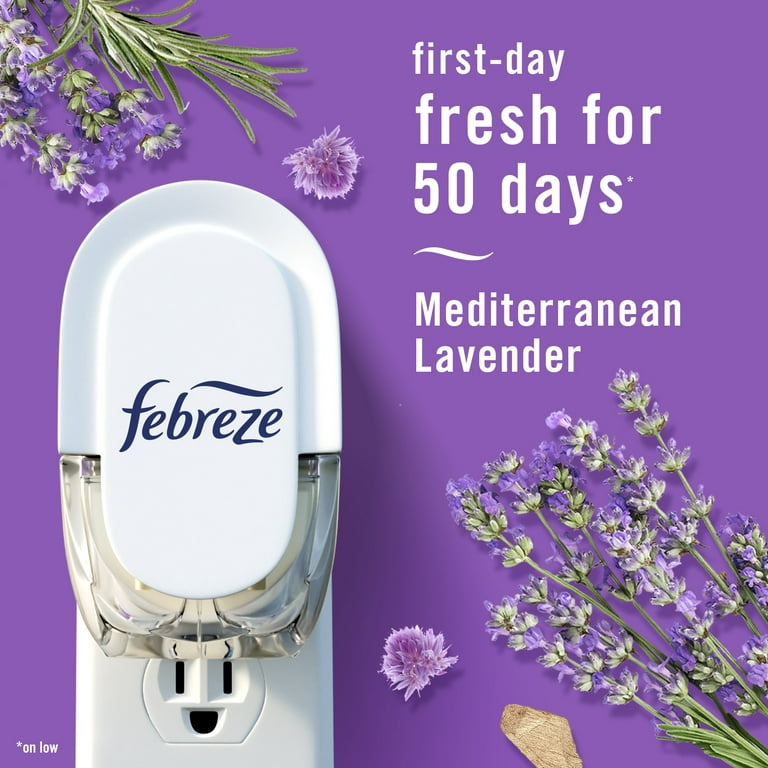 Febreze Plug Air Freshener, Mediterranean Lavender, Oil Refill