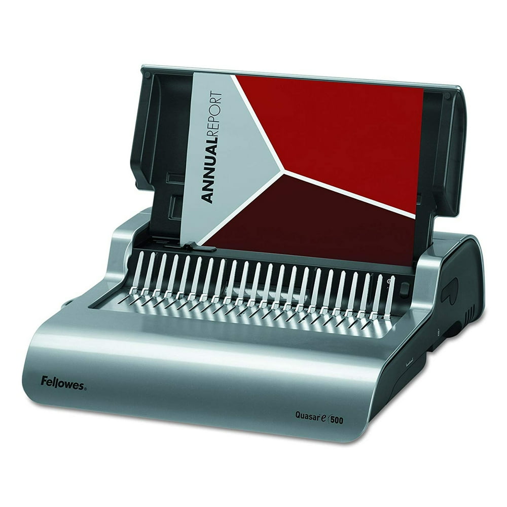 Fellowes Quasar E 500 Electric Comb Binding Machine w/ Starter Kit