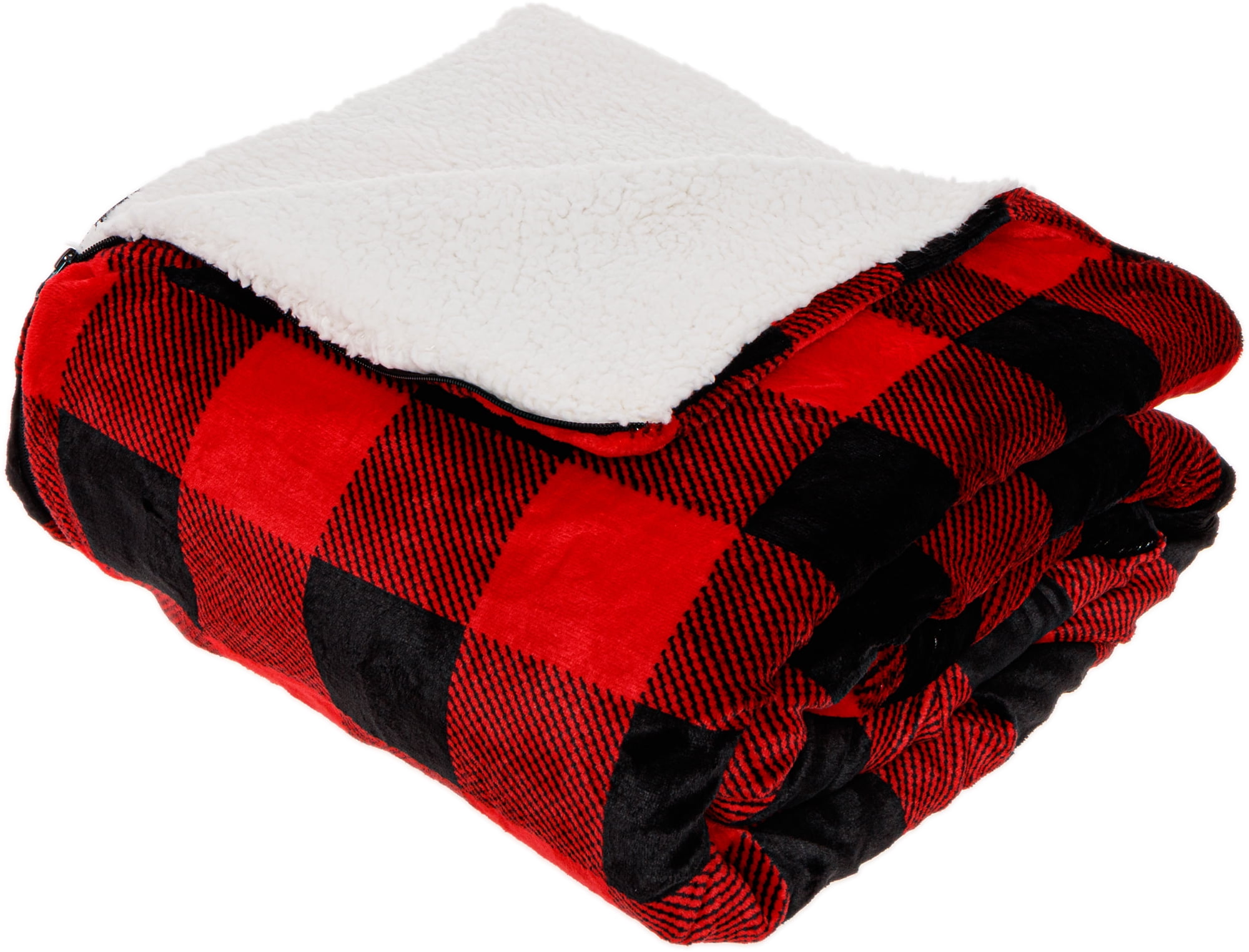 Mindful Design Buffalo Plaid Convertible Sleeping Bag Blanket with ...