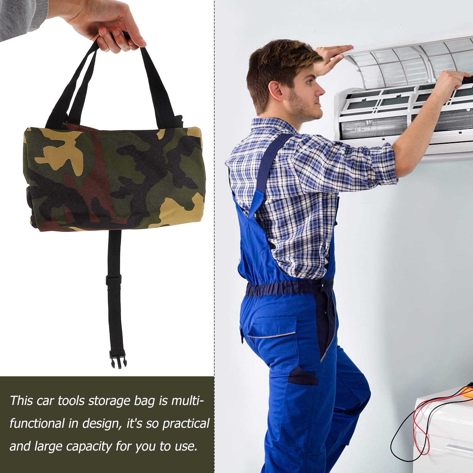 IMIKEYA Practical Large Capacity Electrician Tool Bag in Camouflage 2Pcs