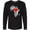 AB-Black, variant on Inktastic Black History Month Ink Print African Heart Long Sleeve T-Shirt