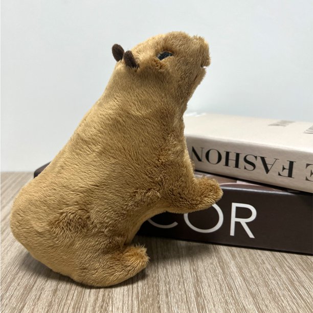 Juguetes de Peluche de imitación de animales para niños, muñecos de Peluche de Capybara, animales suaves, regalo de Navidad1pcs He Qiyong unisex
