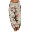 thumbnail image 1 of WILLBEST Pantalones Casuales de Mujer Pantalones Harén Fluidos con Diseños Estampados para Uso Diario Ideales para La Comodidad de Primavera, Verano y Otoño Chica, 1 of 5