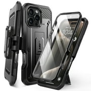 SUPCASE Unicorn Beetle Pro for 2024 Apple iPhone 16 Pro Max 6.9" Case with Screen Protector, [Built-in Stand & Belt-Clip] [Military-Grade Protection] Phone Case Cover for iPhone 16 Pro Max, Black