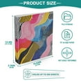 thumbnail image 3 of FORMRS 3 Ring Binder with Pockets 1.5" D-Rings Clip Board 200 Sheets Capacity, Stripes Pattern, 3 of 8
