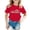 AB349 Red, variant on Bainana Kindergarten T Shirts For Girls Letter Print Short Sleeve Tops Big Kids Trendy Back To School T-Shirts