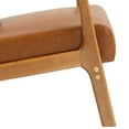 thumbnail image 7 of UIXE Faux Leather Accent Chairs Upholstered Comfortable Arm Chair with Lumbar Pillow Armchair for Bedroom, Light Brown, 7 of 7