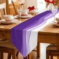 thumbnail image 2 of Purple Waves Table Runner Linen Burlap Table Runner 72 Inches Long Ombre Abstract Art Gradient Modern Dresser Scarves for Kitchen Island Coffee Dining Room Party Wedding Banquet Holiday Decor 16"x72", 2 of 8