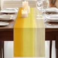 thumbnail image 3 of Table Runners 70 Inches Long Dress Scarves, Yellow Ombre Farmhouse Coffee/Dining/Kitchen Table Decor, Holiday Table Runner, Modern Abstract Art Abstract 13x70 Inch, 3 of 9