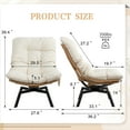 thumbnail image 6 of Walsunny Outdoor Wicker Swivel Chair,360°Oversized Patio Papasan Chair with Soft Thick Cushion and Sturdy Steel Frame,Modern Rattan Lounge Chair for Living Room,Nature Rattan/Beige Cushion, 6 of 7
