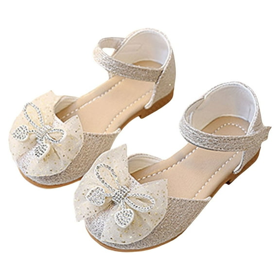 Mepaouo Toddler Dress Shoes Girls Ballet Mary Jane Flats Princess Costume Shoes for Wedding Party