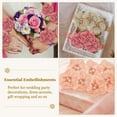 thumbnail image 7 of Uxcell 2 Inch Chiffon Flowers, 12 Pcs Rhinestone Pearl Sewing Fabric Flowers, Light Pink, 7 of 7