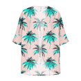 thumbnail image 5 of UVEASISHA Kimonos for Women Casual,Women Kimono Cardigans Casual Summer Tops Cover up Open Front Floral Print Resort Wear Puff Sleeve Beach Kimonos,Pink,M, 5 of 5