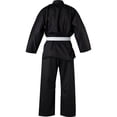 thumbnail image 2 of G4 Vision Karate Suit GI Aikido Training Adult Student Karate Suits GI Aikido Club & Free Belt Black White, 2 of 4