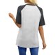 thumbnail image 5 of Camisetas de manga corta de verano para mujeres Moda de manga de raglan Color bloqueado cuello redondo Blusa casual Camisetas de manga corta de mujer Casual, 5 of 8
