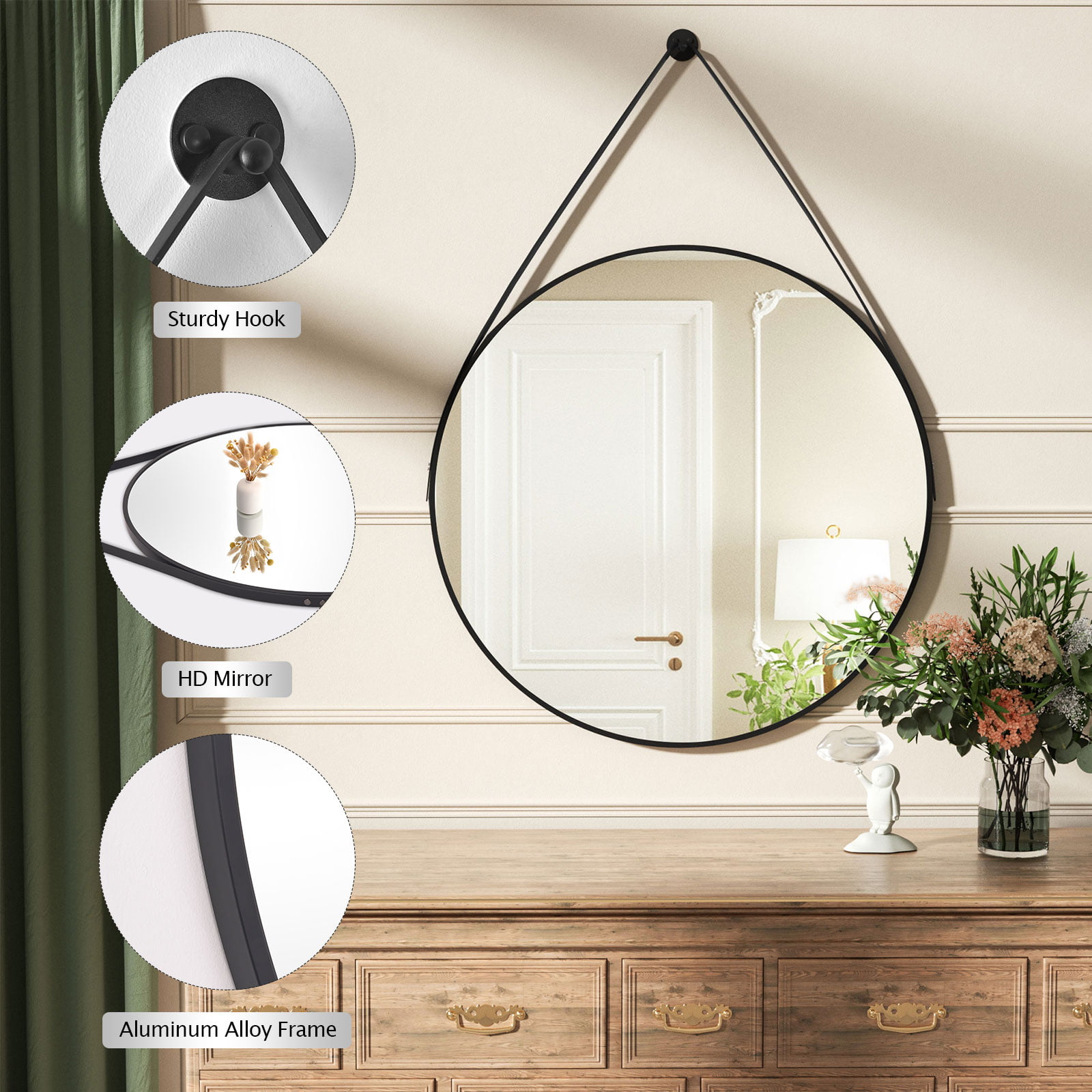 WALL MIRROR WITH STICK ON BACK – OUTSTANDING DEALS.CO