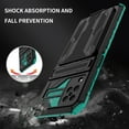thumbnail image 5 of for Samsung Galaxy A12 5G Wallet Case, with Credit Card Holder Stand Kickstand Slim Rugged Shockproof Heavy Duty Defender Armor Military Grade Protective Case for Samsung Galaxy A12 5G,Darkgreen, 5 of 9