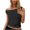Black, variant on JIUKE Tank Tops for Women Cap Sleeveless Casual V Neck Going out Tops Stretchy Slim Fitted Basic Tees Undershirts