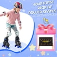 thumbnail image 5 of (2 pack) OBENSKY Roller Skates, 4 Size Adjustable for Girls & Boys w/ Light up Wheels-Blue/Pink, 5 of 11