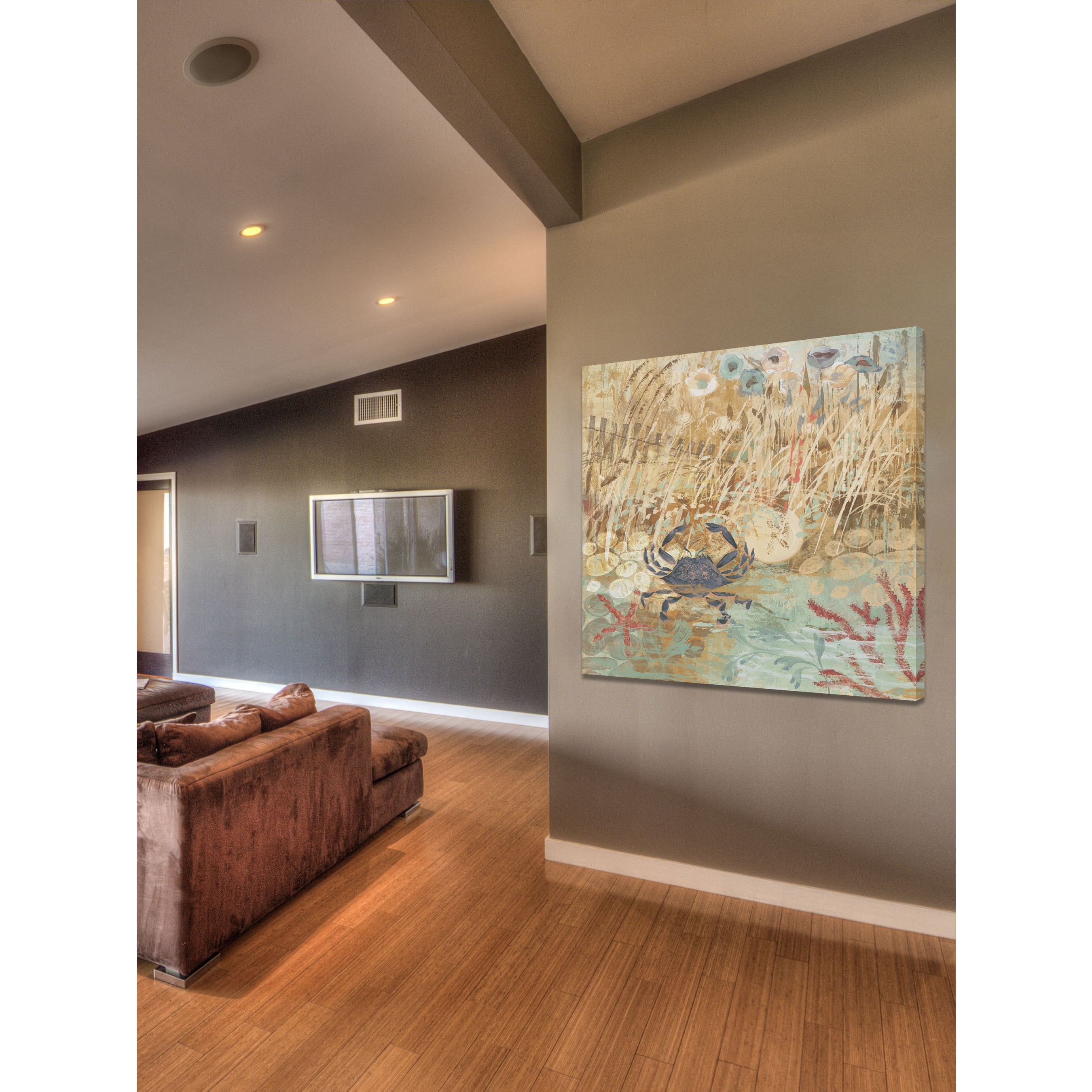 Marmont Hill A Floral Frenzy Coastal I Painting Wall Art Print