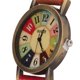 thumbnail image 2 of Reloj Hippie multicolor estilo bohemio latón PU cuero botón batería mujer reloj para fiesta de cumpleaños regalo, 2 of 8