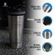 thumbnail image 2 of Botella agitadora de acero inoxidable con aislamiento para coctelera de hielo | 26 oz, acero inoxidable | Frío durante más de 30 horas | Vaso aislado con agitador giratorio | Botella sin olor para bat, 2 of 5