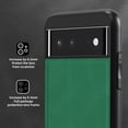 thumbnail image 6 of Feishell Support Wireless Charging Case for Google Pixel 6A,Vintage Classic PU Leather Luxury Business Cover,Soft Non-Slip Grip Anti-Scratch Shockproof Case for Google Pixel 6A, Darkgreen, 6 of 8