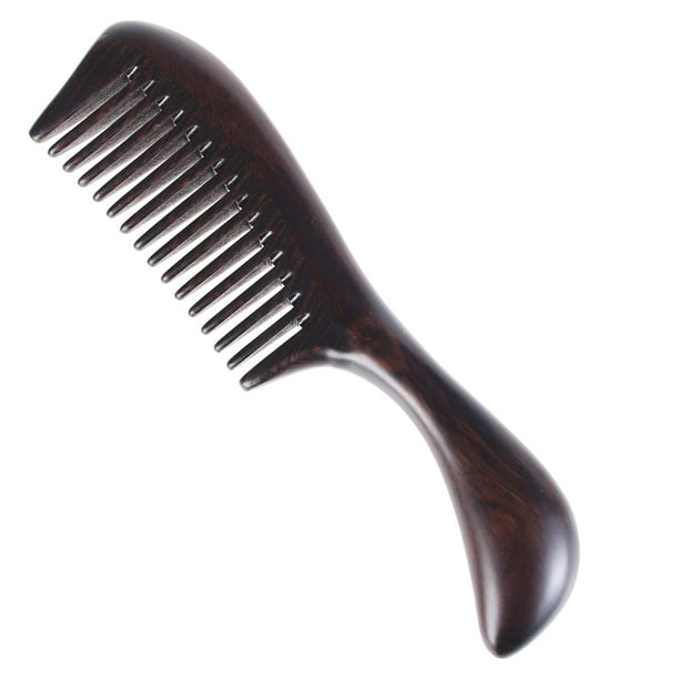 Peineta Onedor hecha a mano de sándalo negro 100% natural