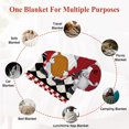 thumbnail image 5 of Red Chef Gnomes Fleece Throw Blanket for Couch, Farmhouse Red White Plaid Microfiber Flannel Blanket for All Season, Lightweight Soft Throw Blankets for Gifts, Home Decor, 32"x47", 5 of 7