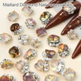 thumbnail image 4 of Milue 10 Pcs Nail Art Rhinestones Heart Shape Nail Art Decorations Square Nail Charms, 4 of 21