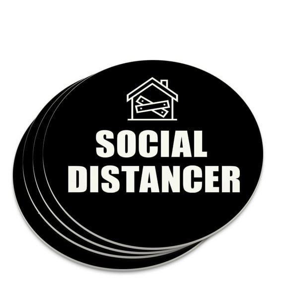Boarded Up Home Social Distancer Novelty Coaster Set