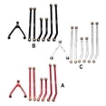 thumbnail image 4 of Ounissouiy RC Pull Rod Set Piezas modificadas profesionales Barras de dirección Auto Toy Metal Linkage Kit Reemplazo para SCX24 Red Kits de construcción modelo Negro, 4 of 6